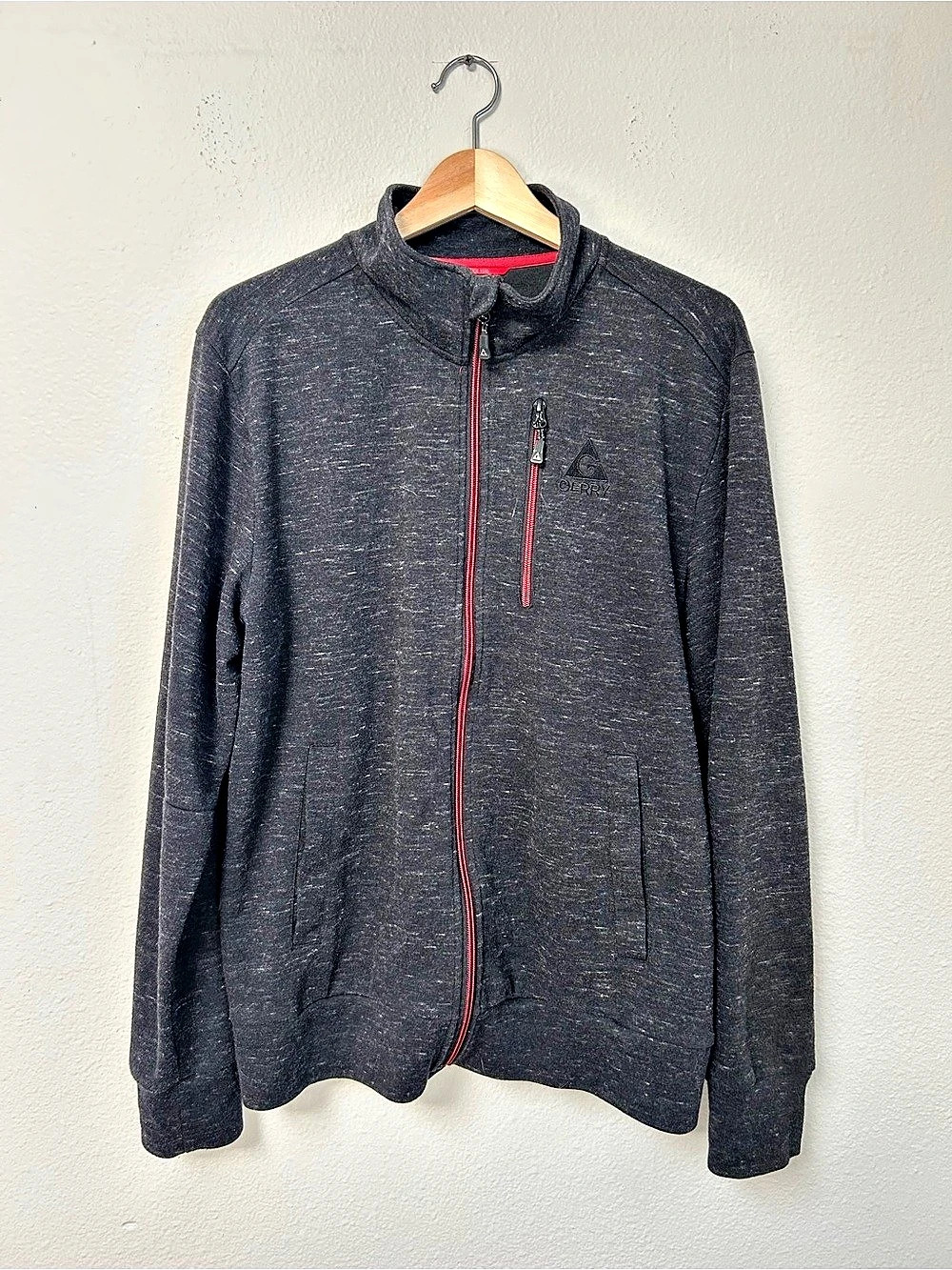 Gerry Men's Heavy Knit Full Zip Fleece Lined Jacket Gray